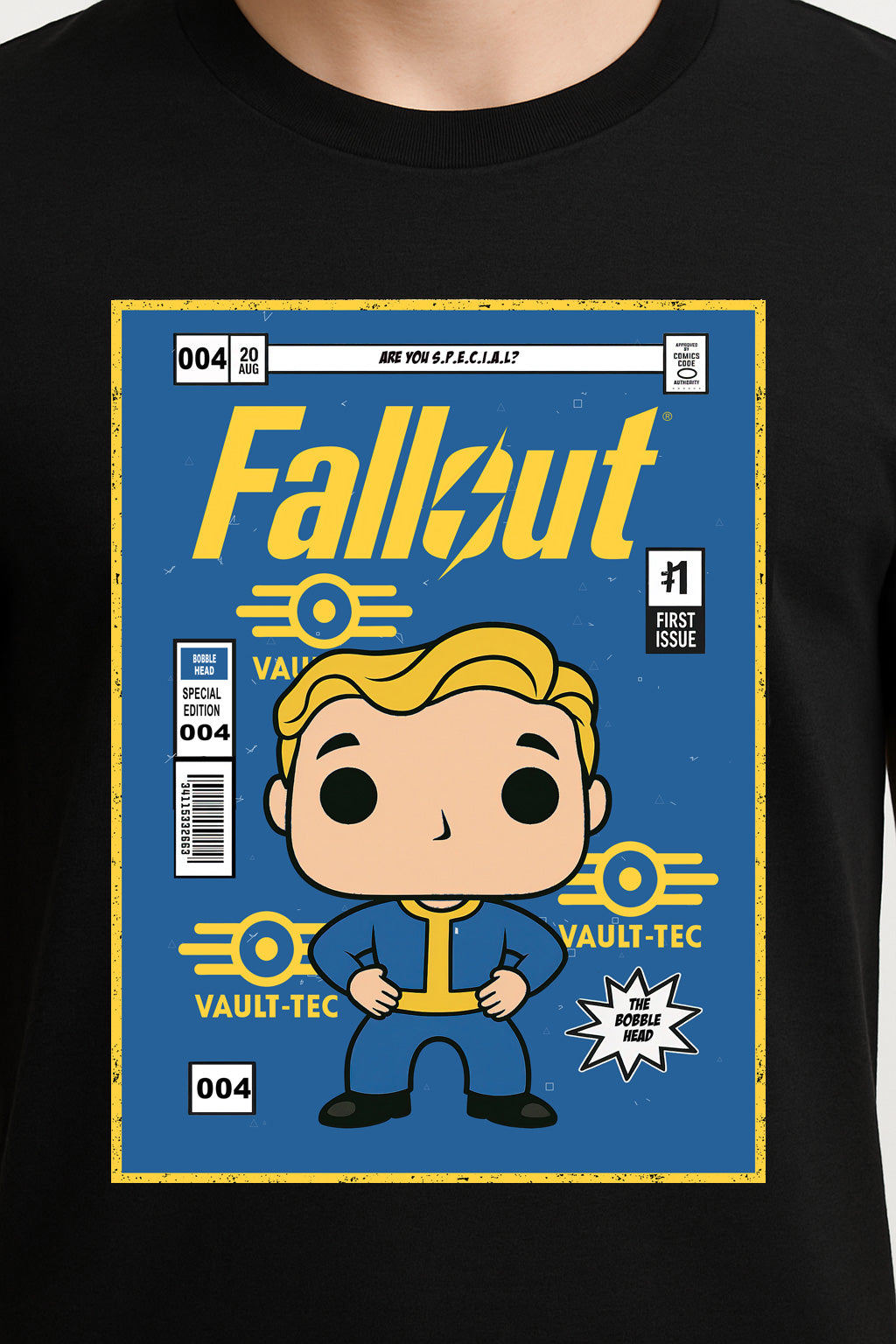 Fallout Vault Boy “Vault-Tec Approved” Unisex T-Shirt – Post-Apocalyptic Gamer Tee