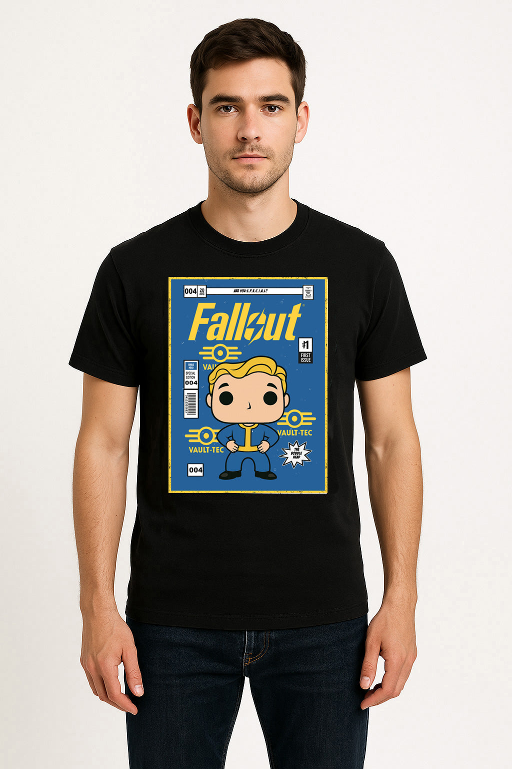 Fallout Vault Boy “Vault-Tec Approved” Unisex T-Shirt – Post-Apocalyptic Gamer Tee