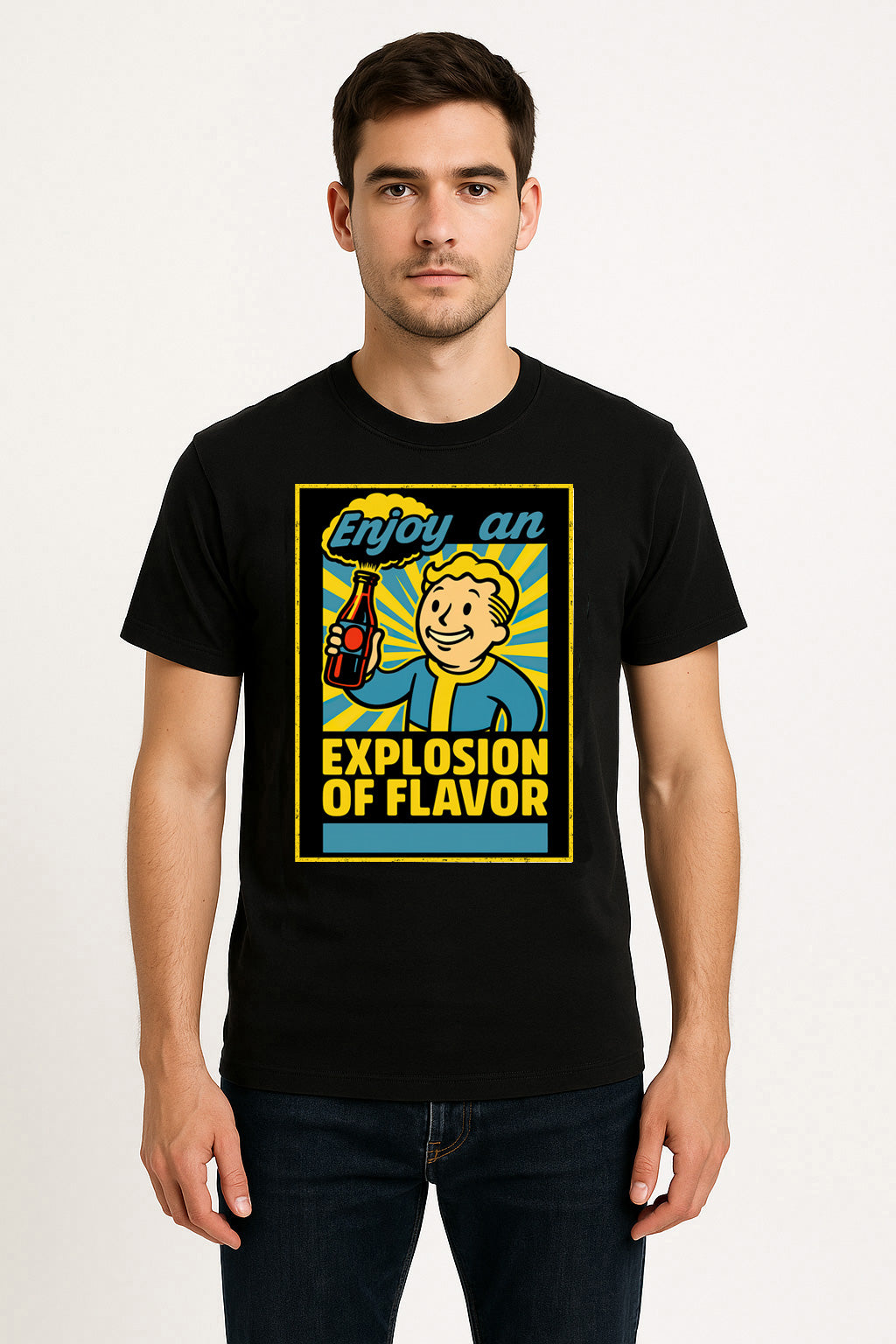Fallout Nuka-Cola “Explosion of Flavor” Unisex T-Shirt – Retro Wasteland Beverage Tee