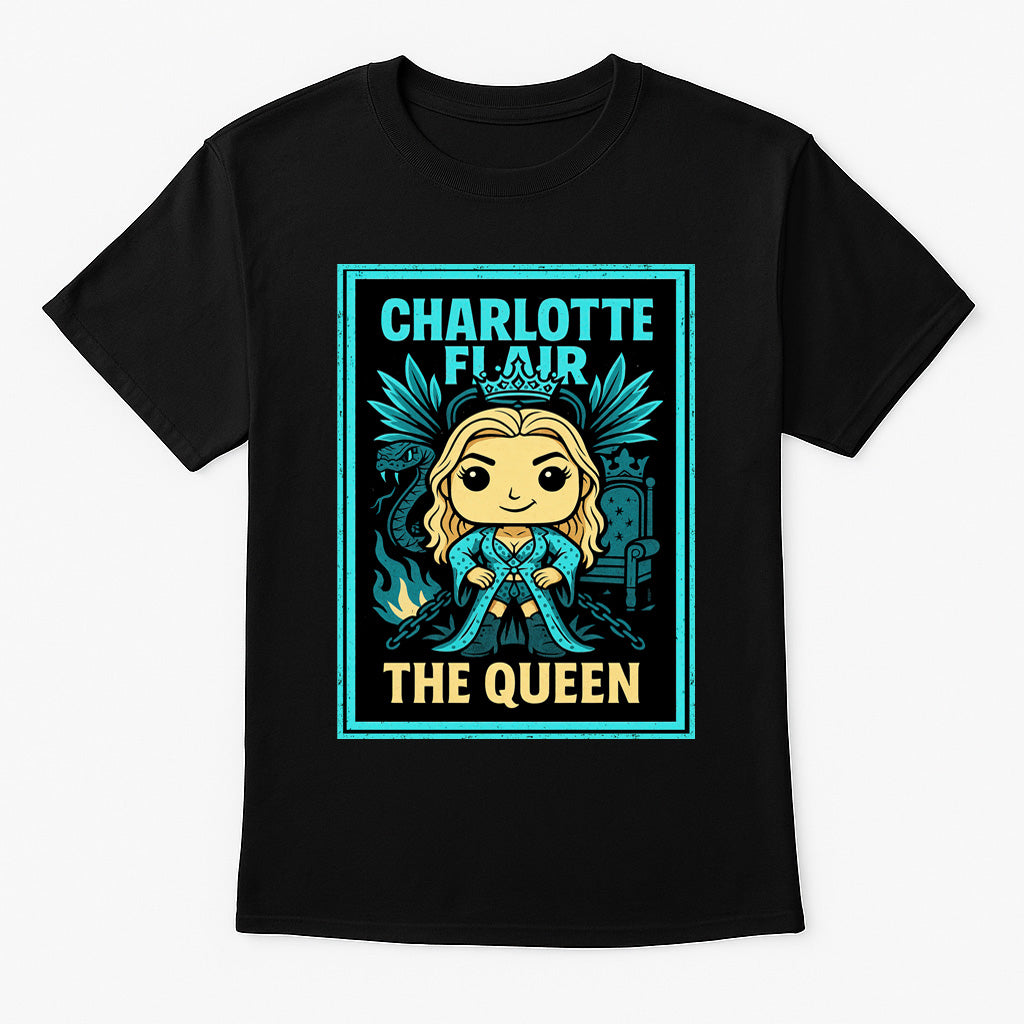 Charlotte Flair The Queen Pop Comic Wrestling Unisex T-Shirt