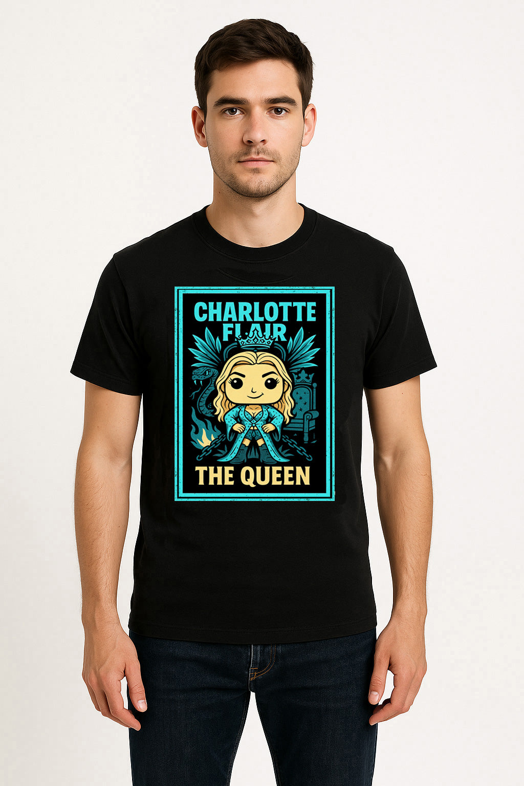 Charlotte Flair The Queen Pop Comic Wrestling Unisex T-Shirt