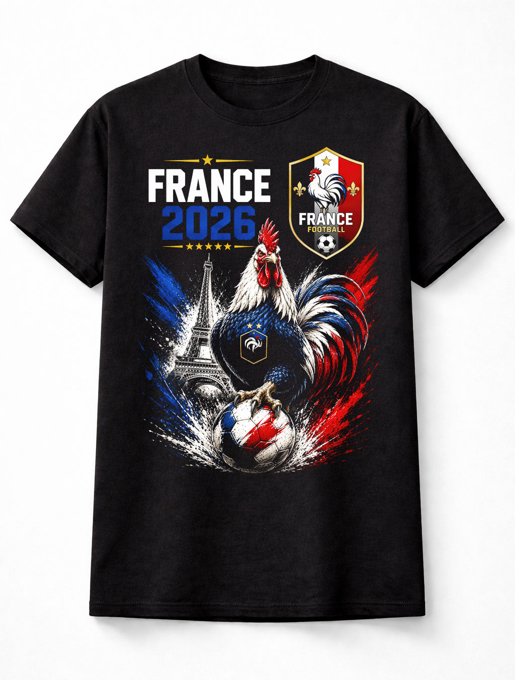 France Football 2026 Rooster Soccer Fan Supporter Graphic Unisex T-Shirt