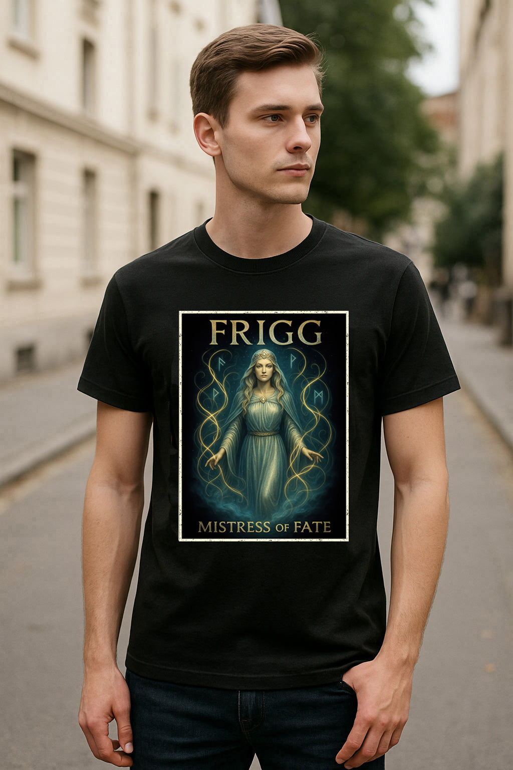 Frigg Mistress of Fate Unisex Norse Goddess T-Shirt