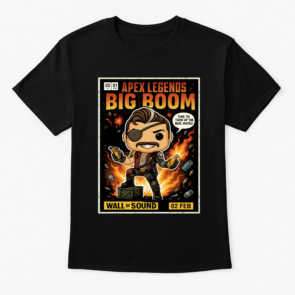 Apex Fuse Retro Gaming Unisex T-Shirt Apex Legends Character Graphic Tee