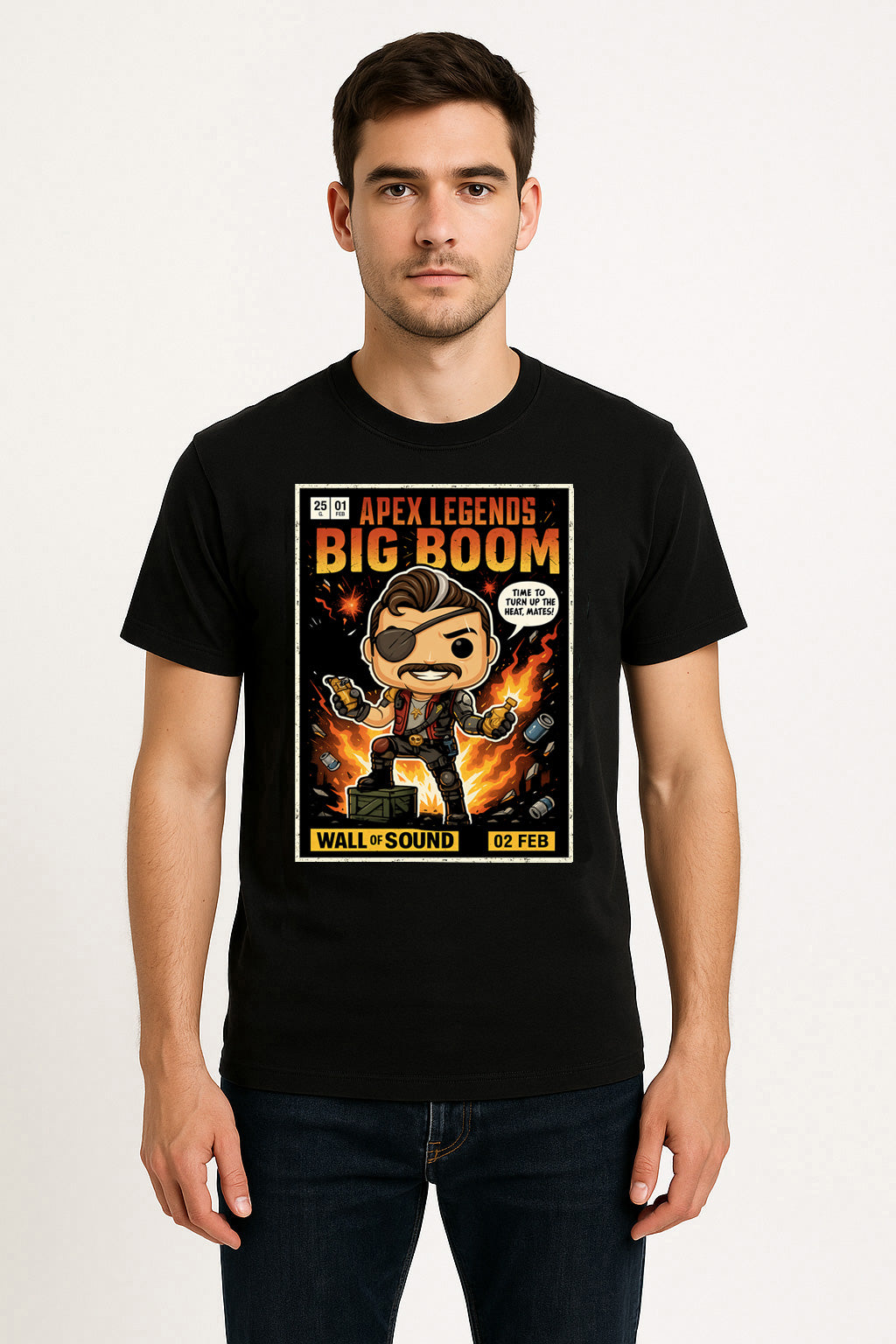 Apex Fuse Retro Gaming Unisex T-Shirt Apex Legends Character Graphic Tee