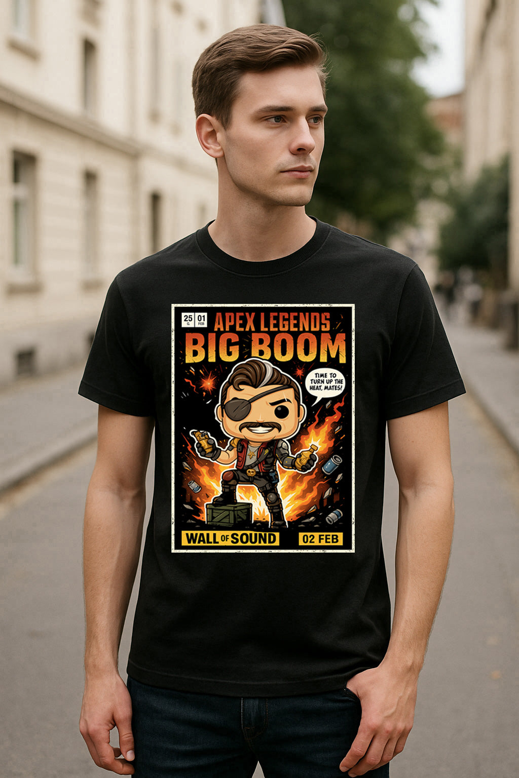 Apex Fuse Retro Gaming Unisex T-Shirt Apex Legends Character Graphic Tee
