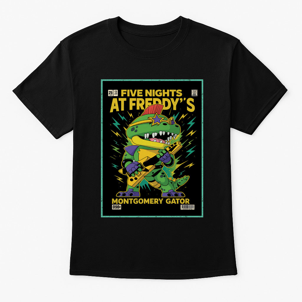 Five Nights at Freddy’s Montgomery Gator Unisex T-Shirt – Retro Rock Security Breach Tee