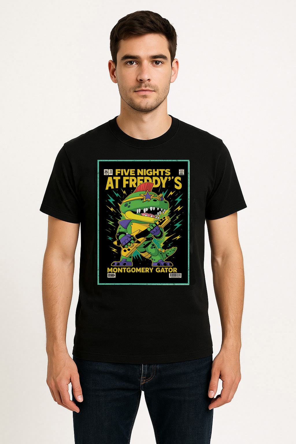 Five Nights at Freddy’s Montgomery Gator Unisex T-Shirt – Retro Rock Security Breach Tee
