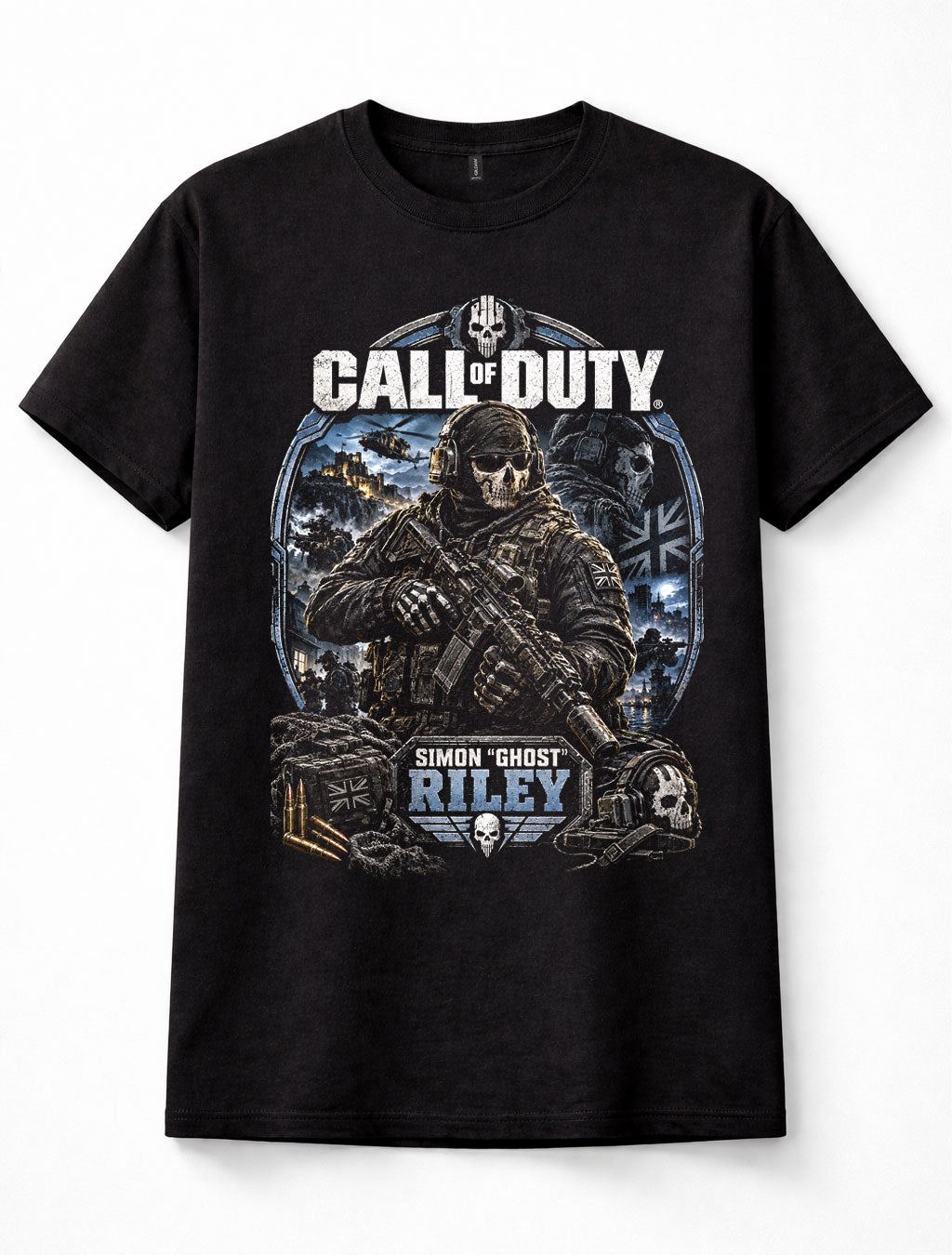 Call of Duty Ghost Simon Riley Gaming Military Soldier Unisex T-Shirt
