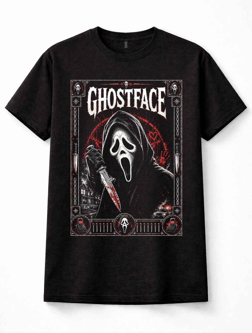 Ghostface Scream Horror Movie Slasher Graphic Unisex T-Shirt