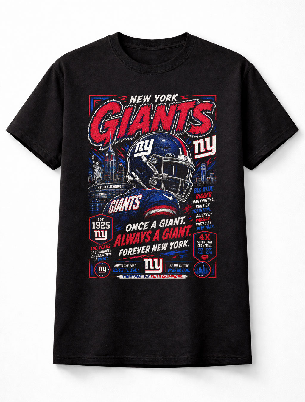 New York Giants NFL Football Fan Gift Big Blue Unisex T-Shirt