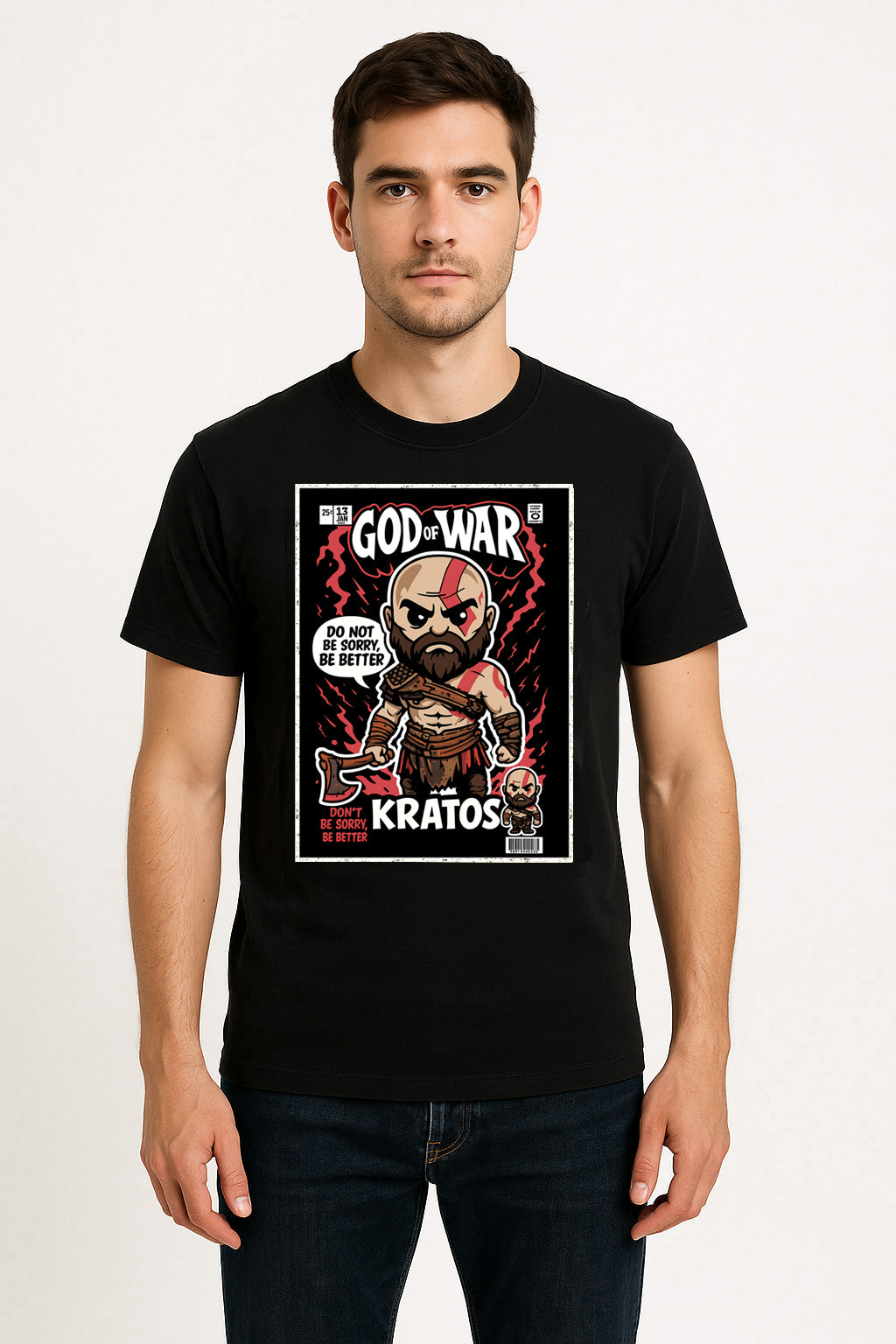 God of War Kratos Unisex Comic T-Shirt – Spartan Rage Epic Gamer Graphic Tee