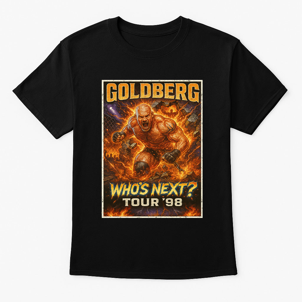 Goldberg Who’s Next? Tour '98 Unisex T-Shirt – Retro Wrestling Tribute Tee