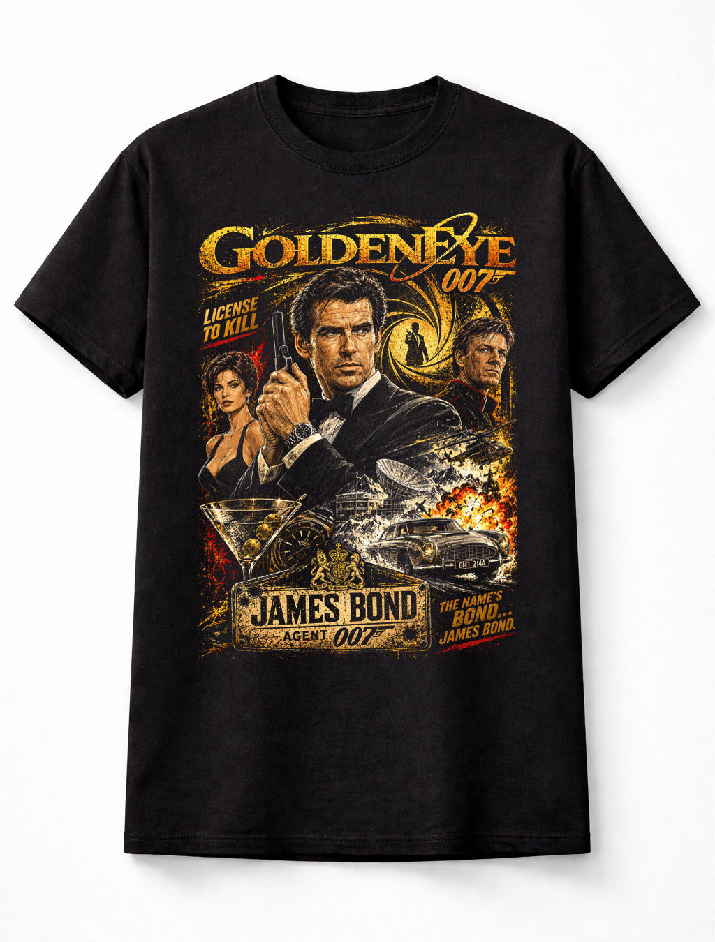 GoldenEye James Bond 007 Pierce Brosnan Spy Movie Unisex T-Shirt