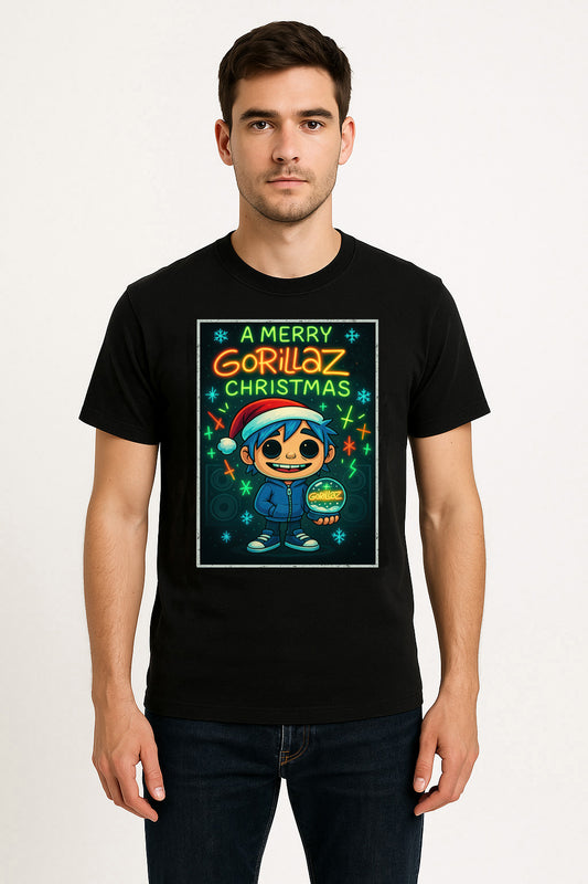 Gorillaz Merry Christmas Cartoon Band Unisex Christmas T-Shirt or Hoodie