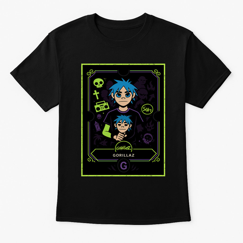 Gorillaz Retro Cartoon Band Unisex T-Shirt Alternative Music Tee