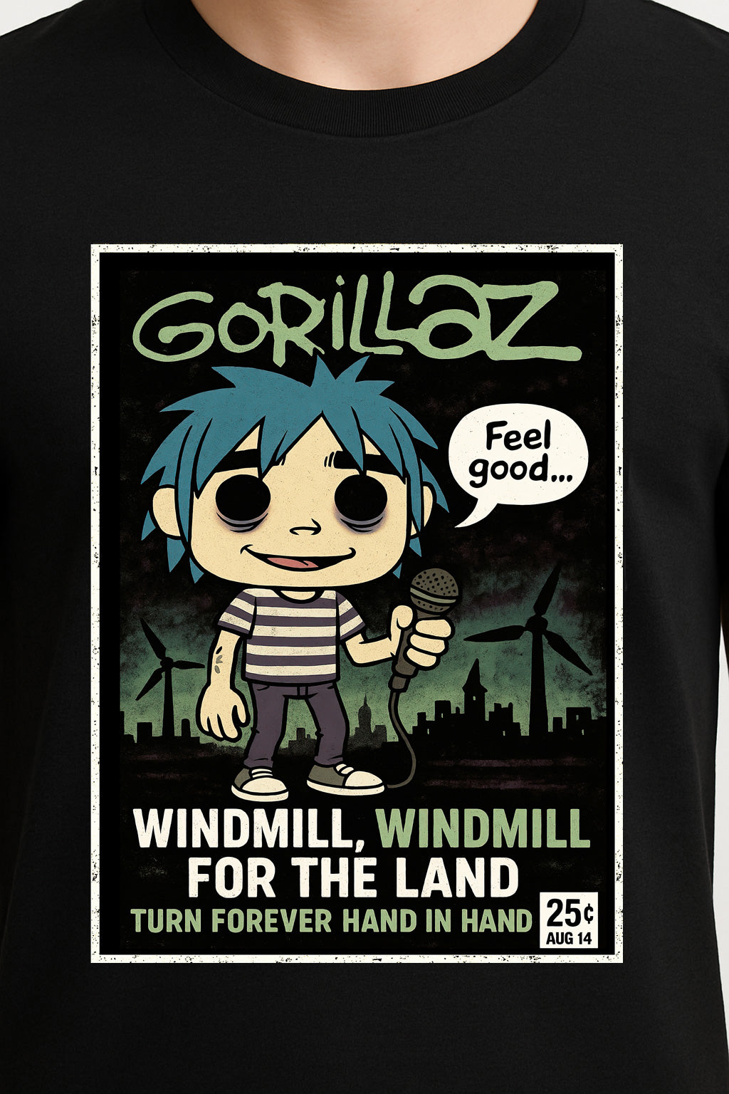Gorillaz “Feel Good Inc.” Unisex T-Shirt – Iconic Virtual Band Animated Music Graphic Tee