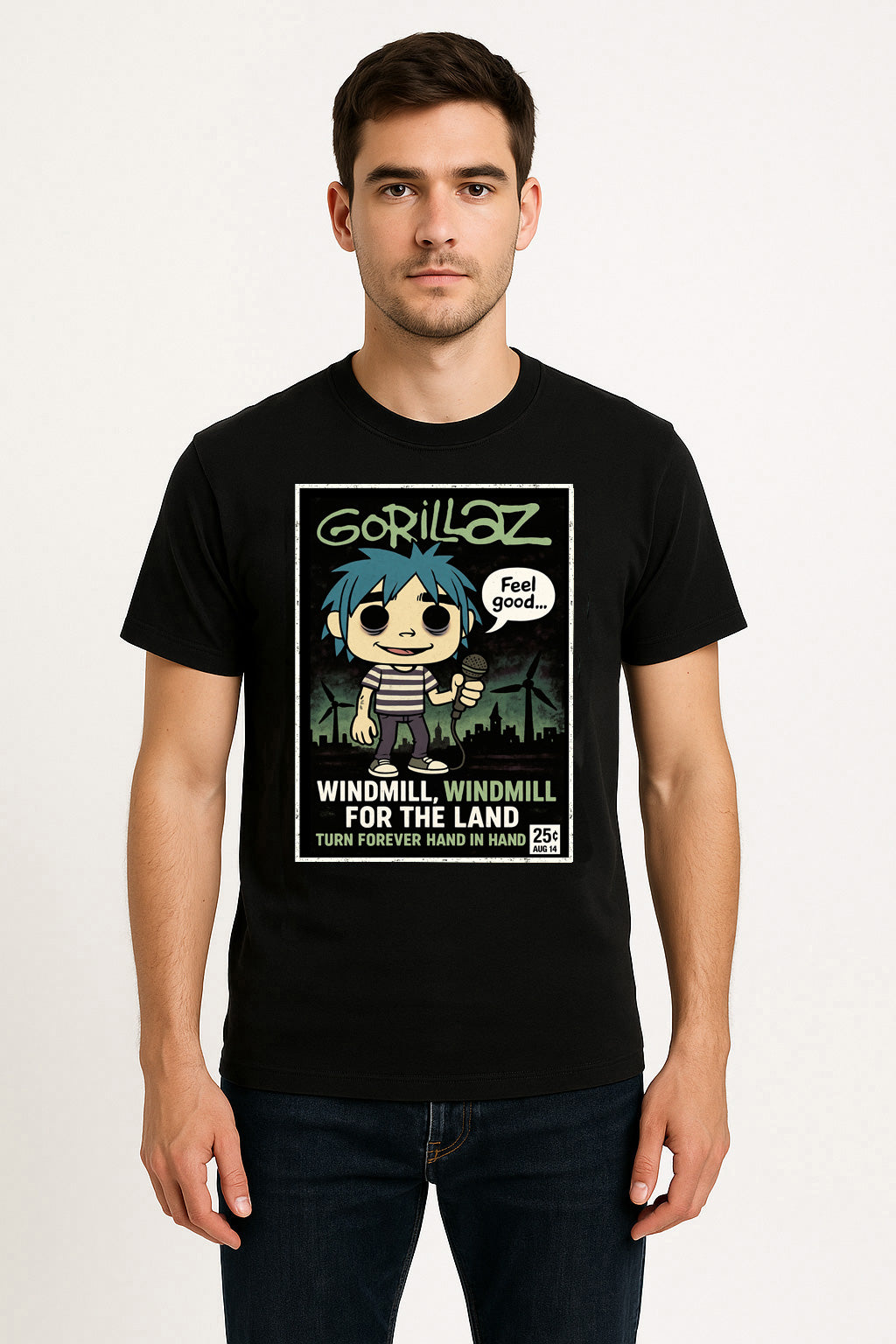 Gorillaz “Feel Good Inc.” Unisex T-Shirt – Iconic Virtual Band Animated Music Graphic Tee
