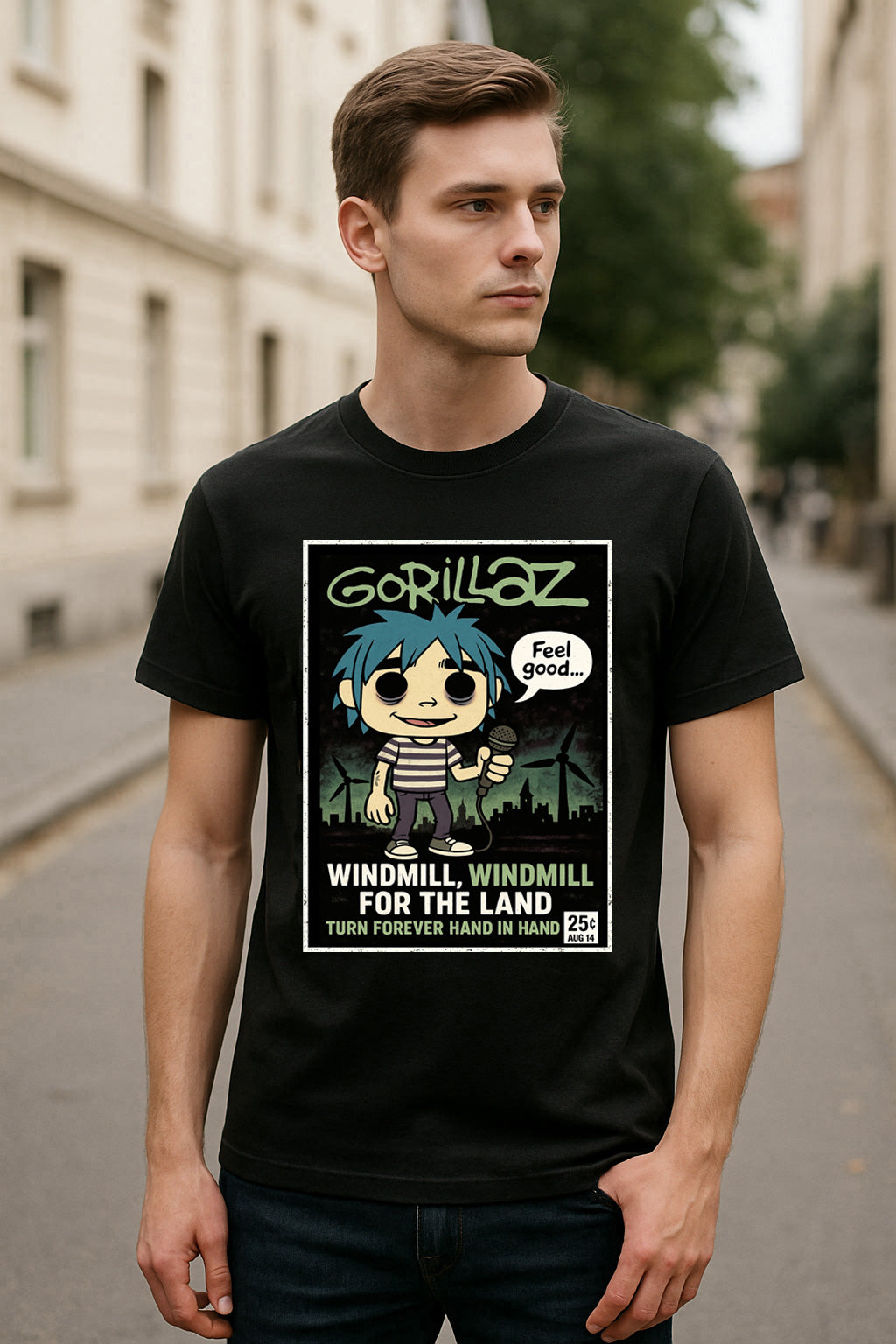 Gorillaz “Feel Good Inc.” Unisex T-Shirt – Iconic Virtual Band Animated Music Graphic Tee