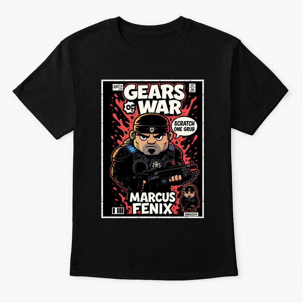 Gears of War Marcus Fenix “Scratch One Grub” Unisex T-Shirt – Classic COG Hero Graphic Tee
