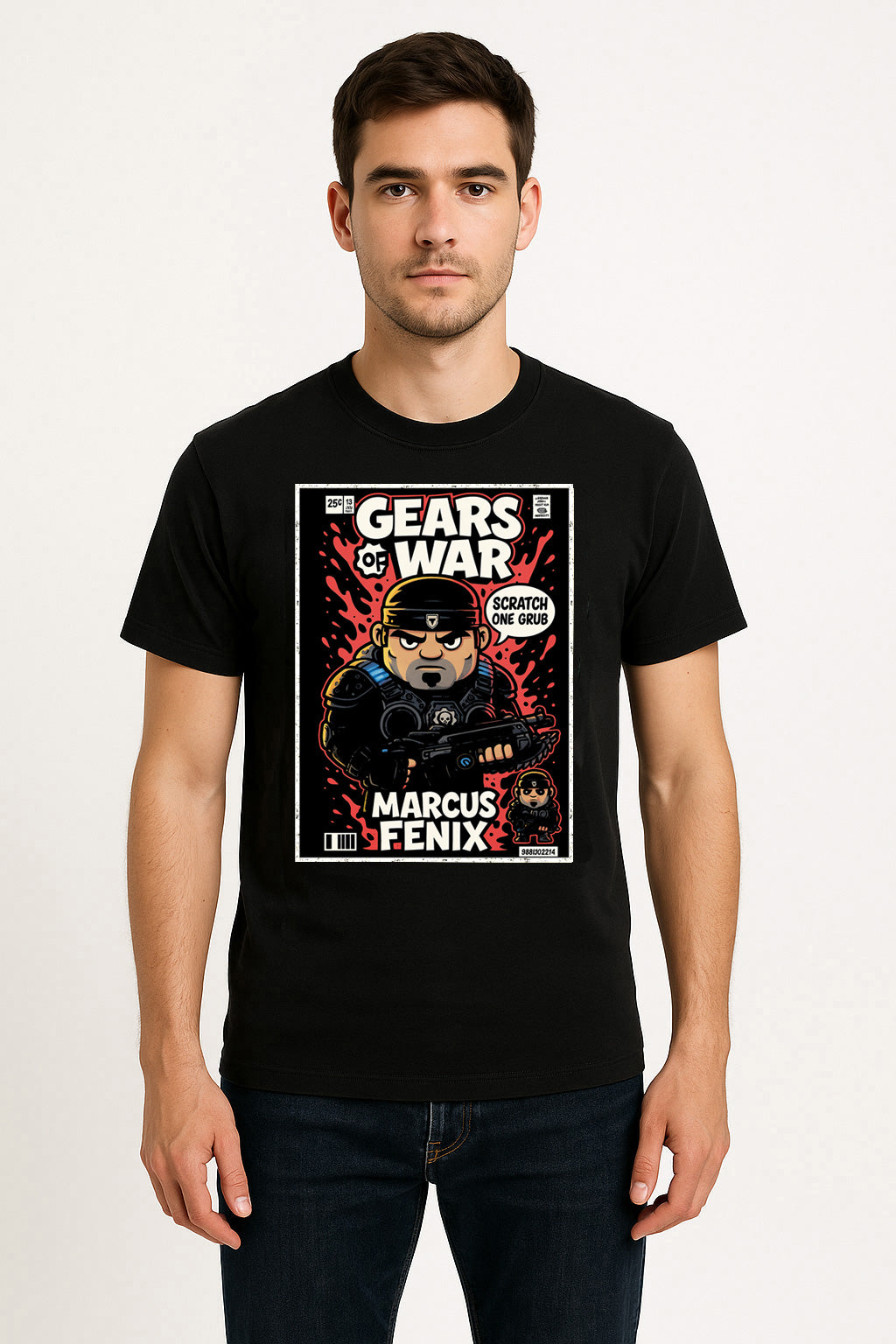 Gears of War Marcus Fenix “Scratch One Grub” Unisex T-Shirt – Classic COG Hero Graphic Tee