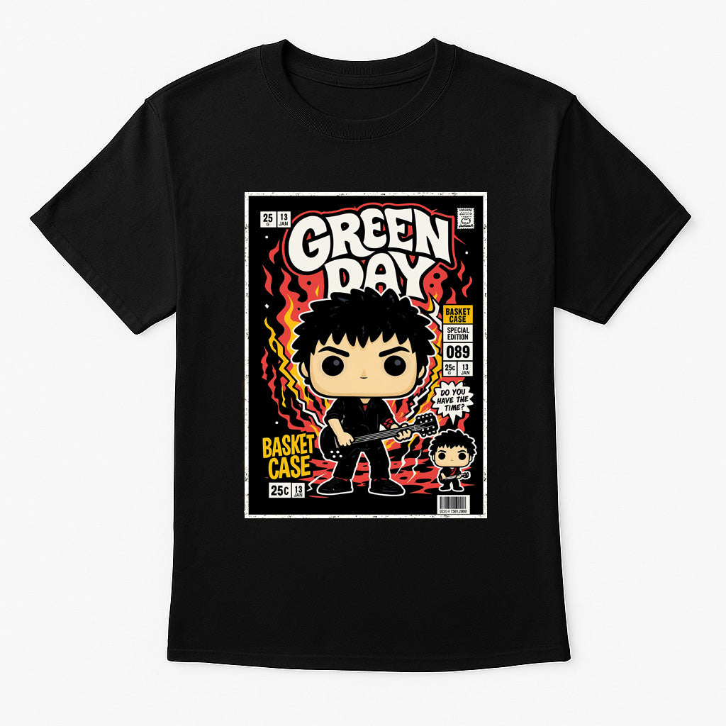 Green Day “Basket Case” Unisex T-Shirt – Comic Style Pop Art Band Graphic Tee