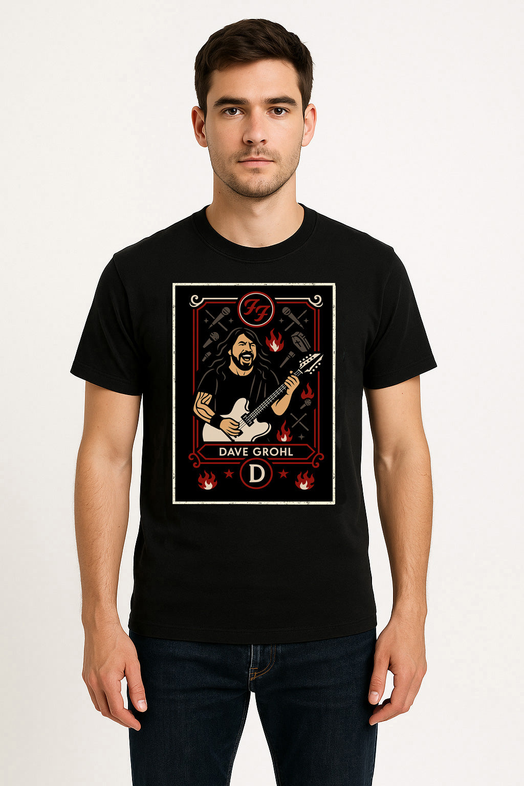 Foo Fighters Dave Grohl Retro Rock Unisex T-Shirt Alternative Band Tee