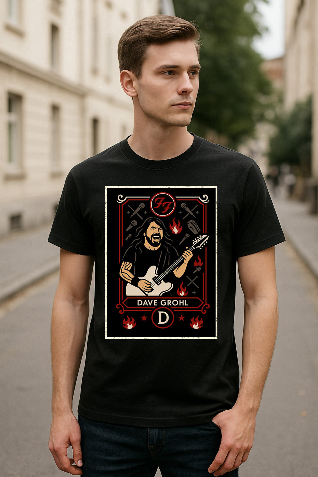 Foo Fighters Dave Grohl Retro Rock Unisex T-Shirt Alternative Band Tee