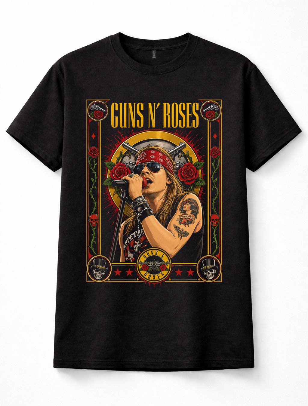Guns N Roses Axl Rose GNR Appetite for Destruction Rock Band Unisex T-Shirt