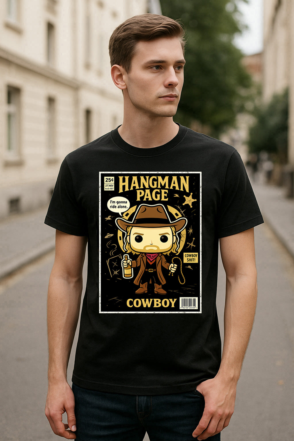 Hangman Page Cowboy Pop Comic Wrestling Unisex T-Shirt