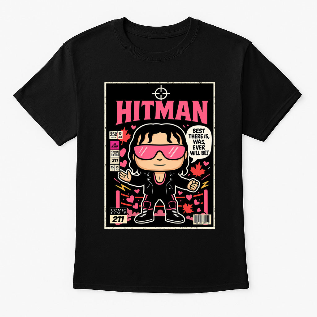 Bret Hart The Hitman Funko Pop Comic Special Edition Wrestling Unisex T-Shirt