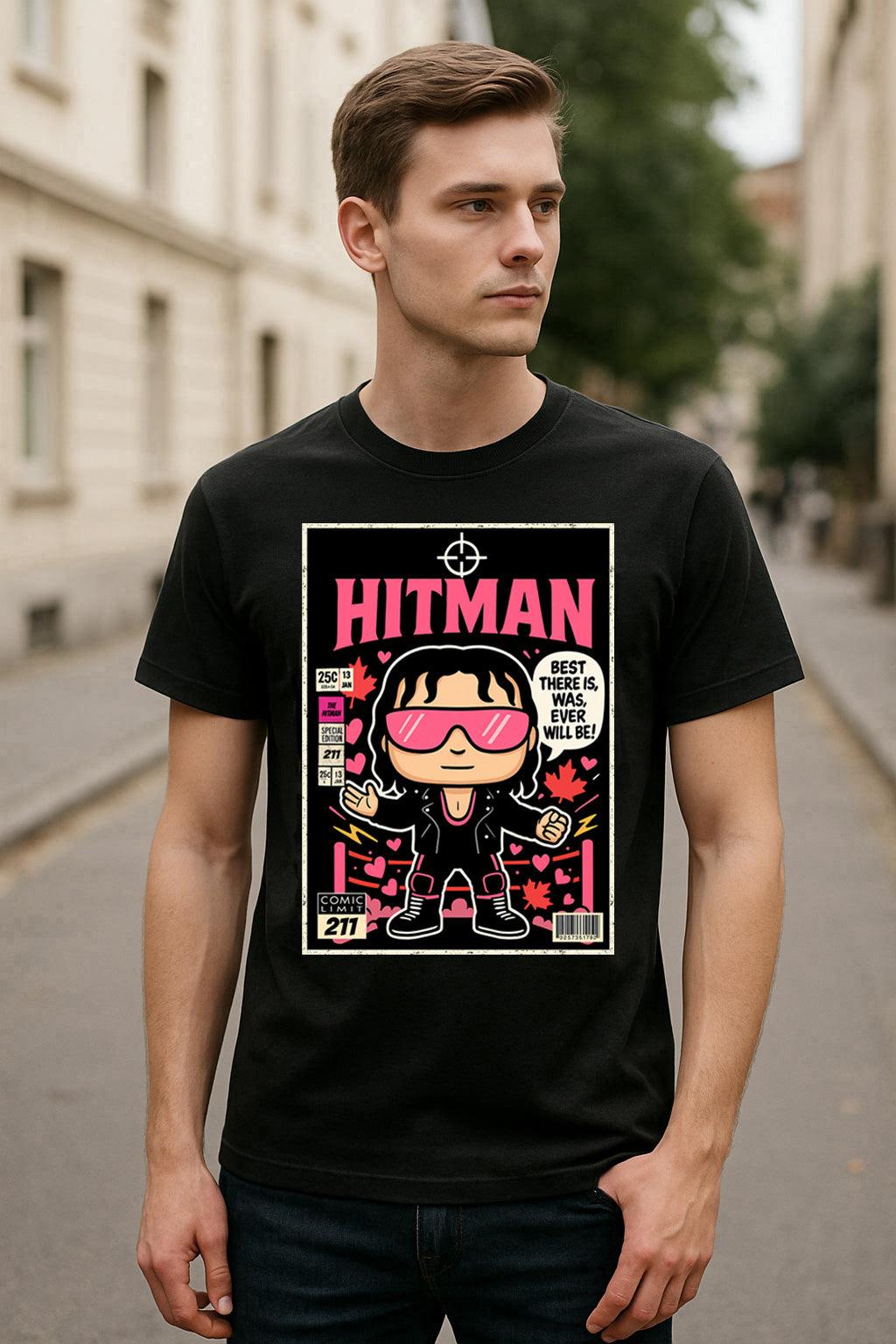 Bret Hart The Hitman Funko Pop Comic Special Edition Wrestling Unisex T-Shirt