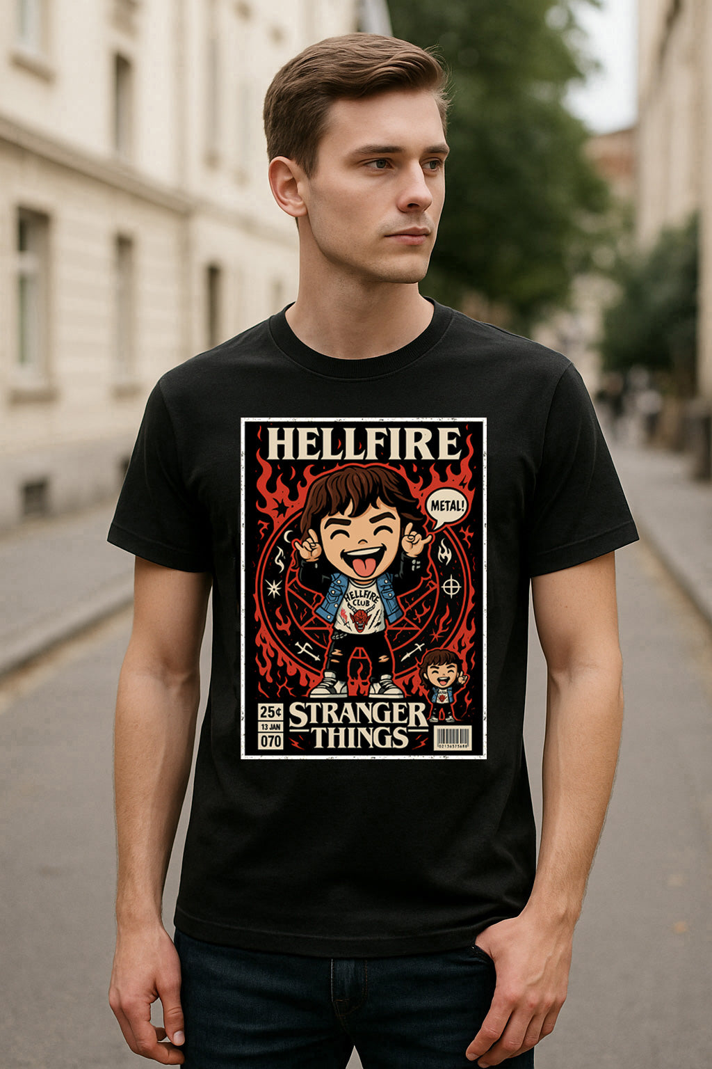 Hellfire Club Unisex Comic T-Shirt – Stranger Things Retro Dungeon Master Tee