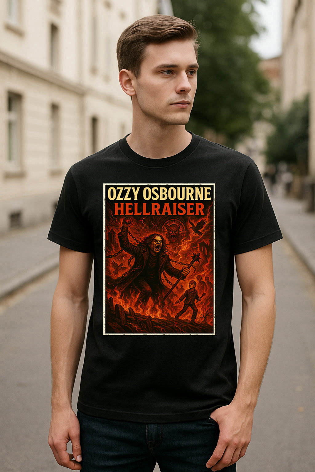 Ozzy Osbourne Hellraiser Unisex T-Shirt Classic Heavy Metal Rock Tee