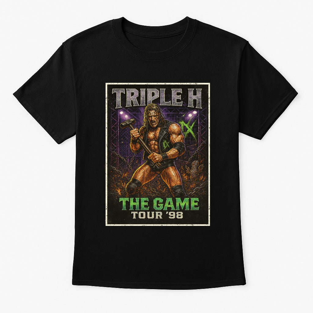 Triple H “The Game Tour ‘98” DX Unisex T-Shirt – Retro Wrestling Legend D-Generation X