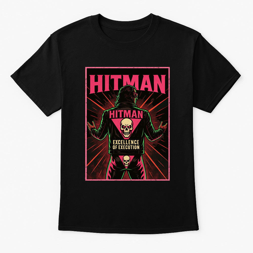Bret “Hitman” Hart Unisex T-Shirt – Excellence of Execution Retro Wrestling Tee