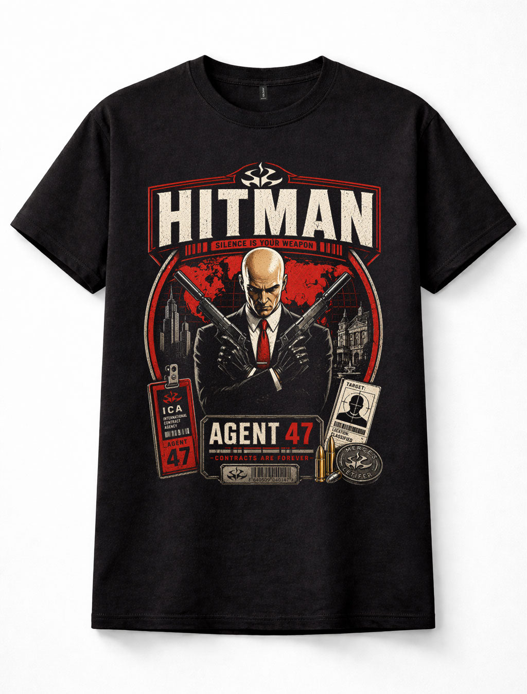 Hitman Agent 47 ICA Silent Assassin Gaming Unisex T-Shirt