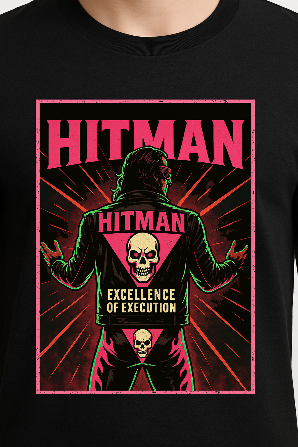 Bret “Hitman” Hart Unisex T-Shirt – Excellence of Execution Retro Wrestling Tee
