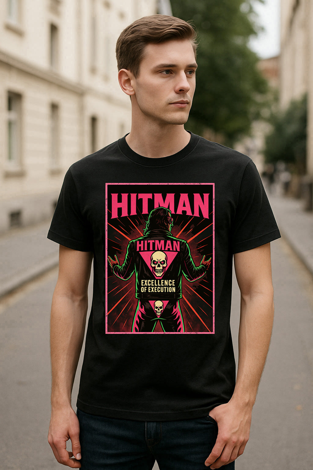 Bret “Hitman” Hart Unisex T-Shirt – Excellence of Execution Retro Wrestling Tee