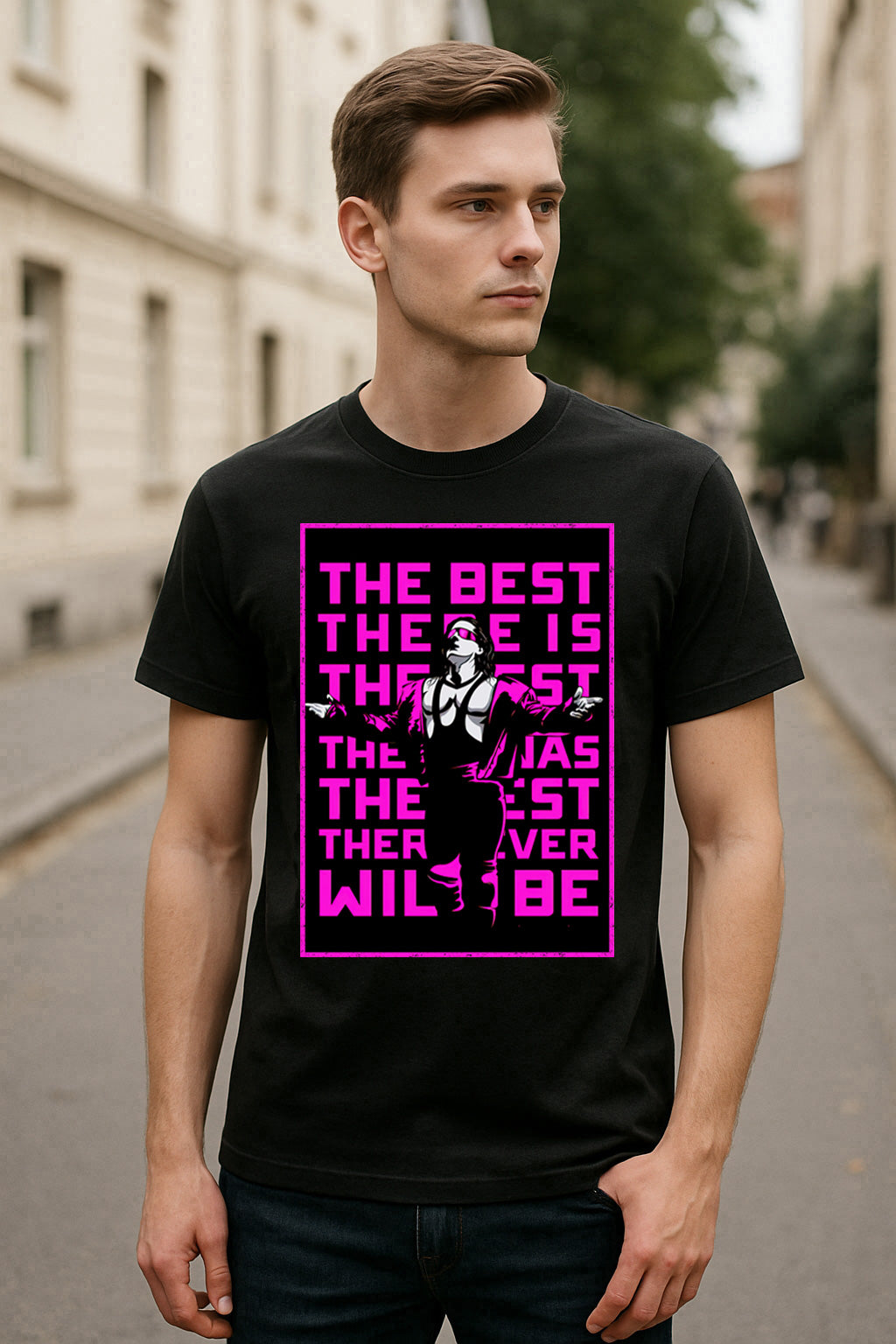 Bret Hart The Best There Is Retro Typography Wrestling Unisex T-Shirt
