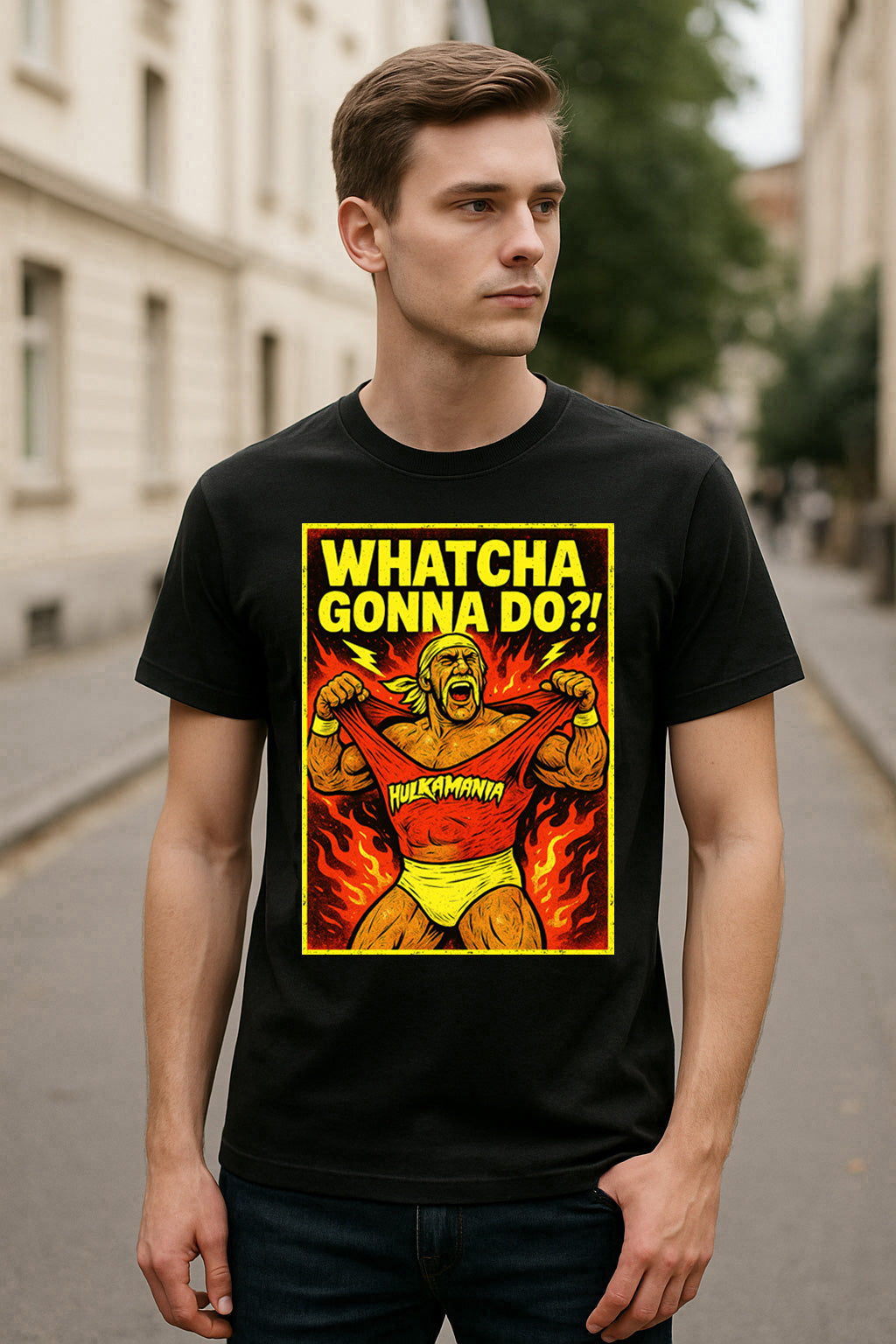 Hulk Hogan Whatcha Gonna Do?! Retro Wrestling Unisex T-Shirt