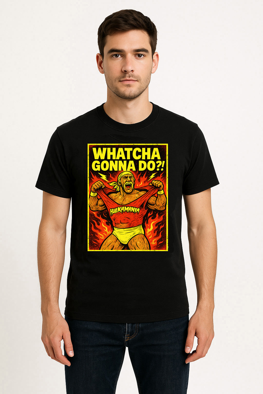 Hulk Hogan Whatcha Gonna Do?! Retro Wrestling Unisex T-Shirt