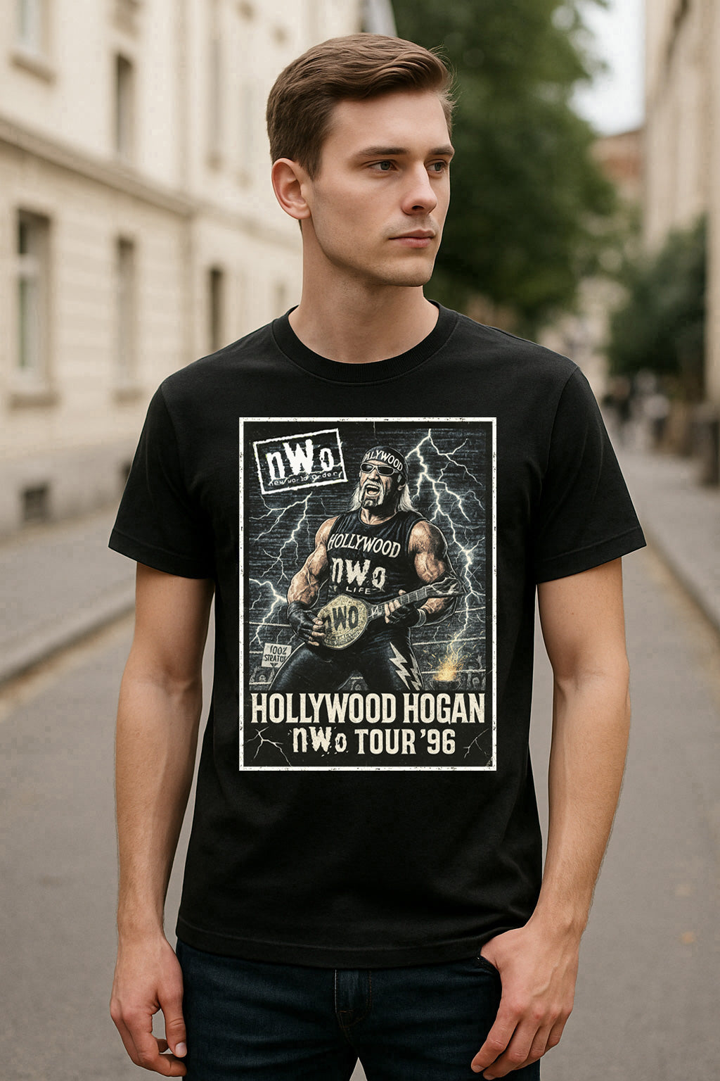 Hollywood Hogan NWO Tour ’96 Unisex T-Shirt – Retro Wrestling Legend Tee