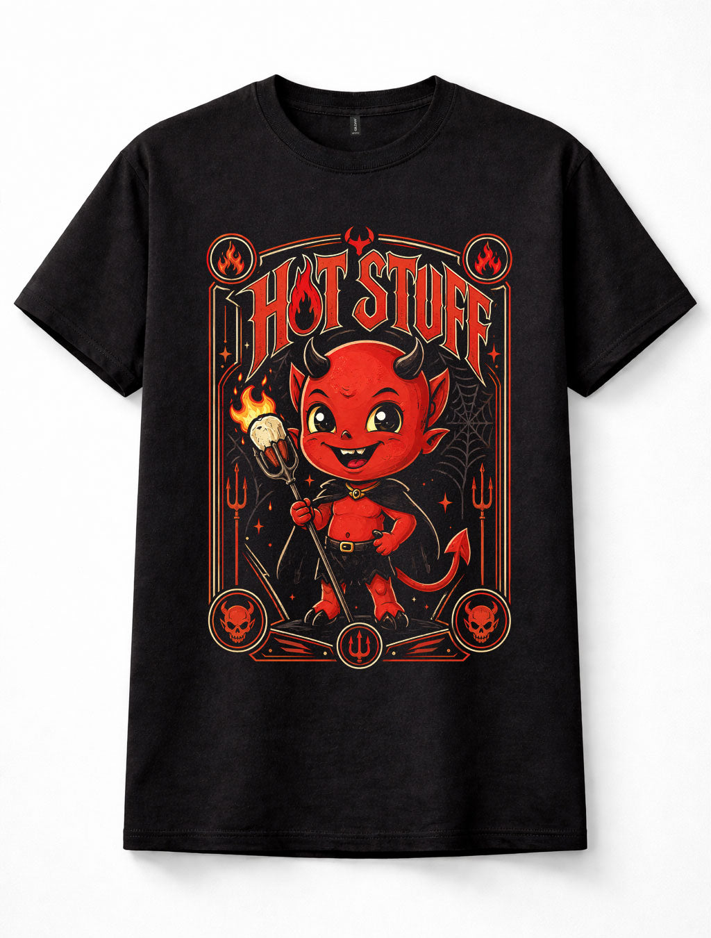 Hot Stuff Cute Devil Demon Funny Hellfire Halloween Horror Unisex T-Shirt