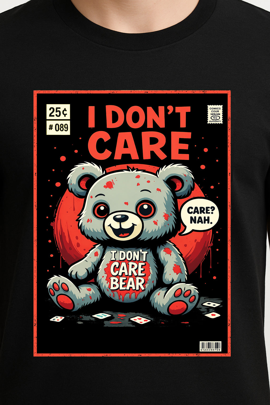 I Don’t Care Bear Unisex T-Shirt – Funny Anti-Social Cute But Savage Attitude Graphic Tee