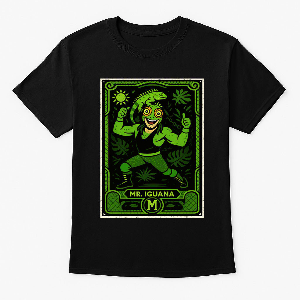 Mr. Iguana Retro Lucha Libre Unisex T-Shirt Mexican Wrestling Tee
