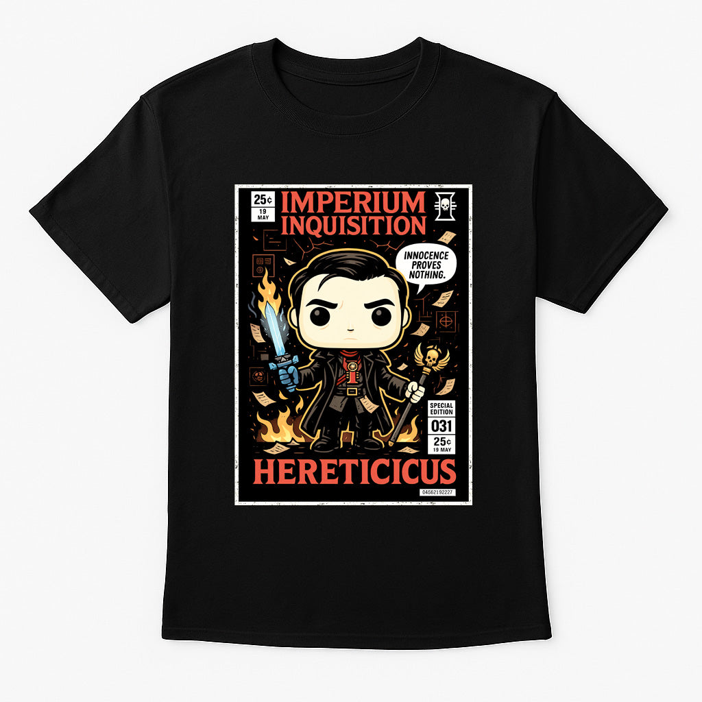 Warhammer 40K Imperium Inquisition Unisex T-Shirt – “Innocence Proves Nothing” Sci-Fi Tee