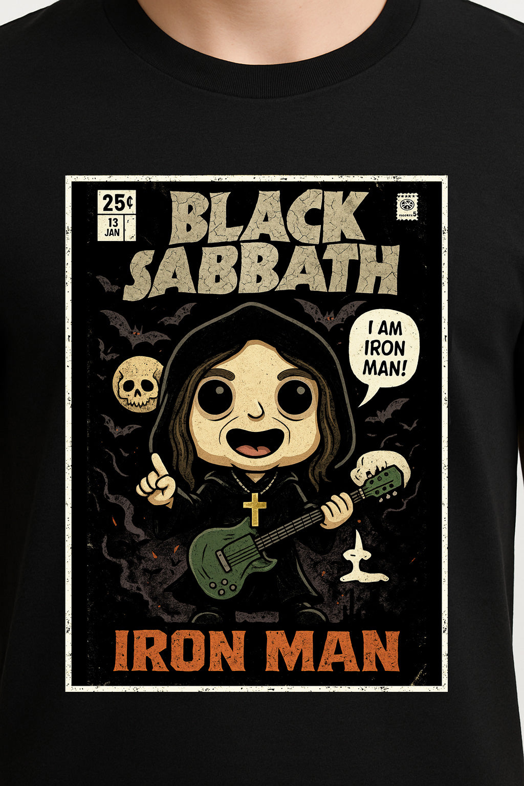 Black Sabbath “Iron Man” Unisex T-Shirt – Classic Heavy Metal Band Comic Edition Graphic Tee