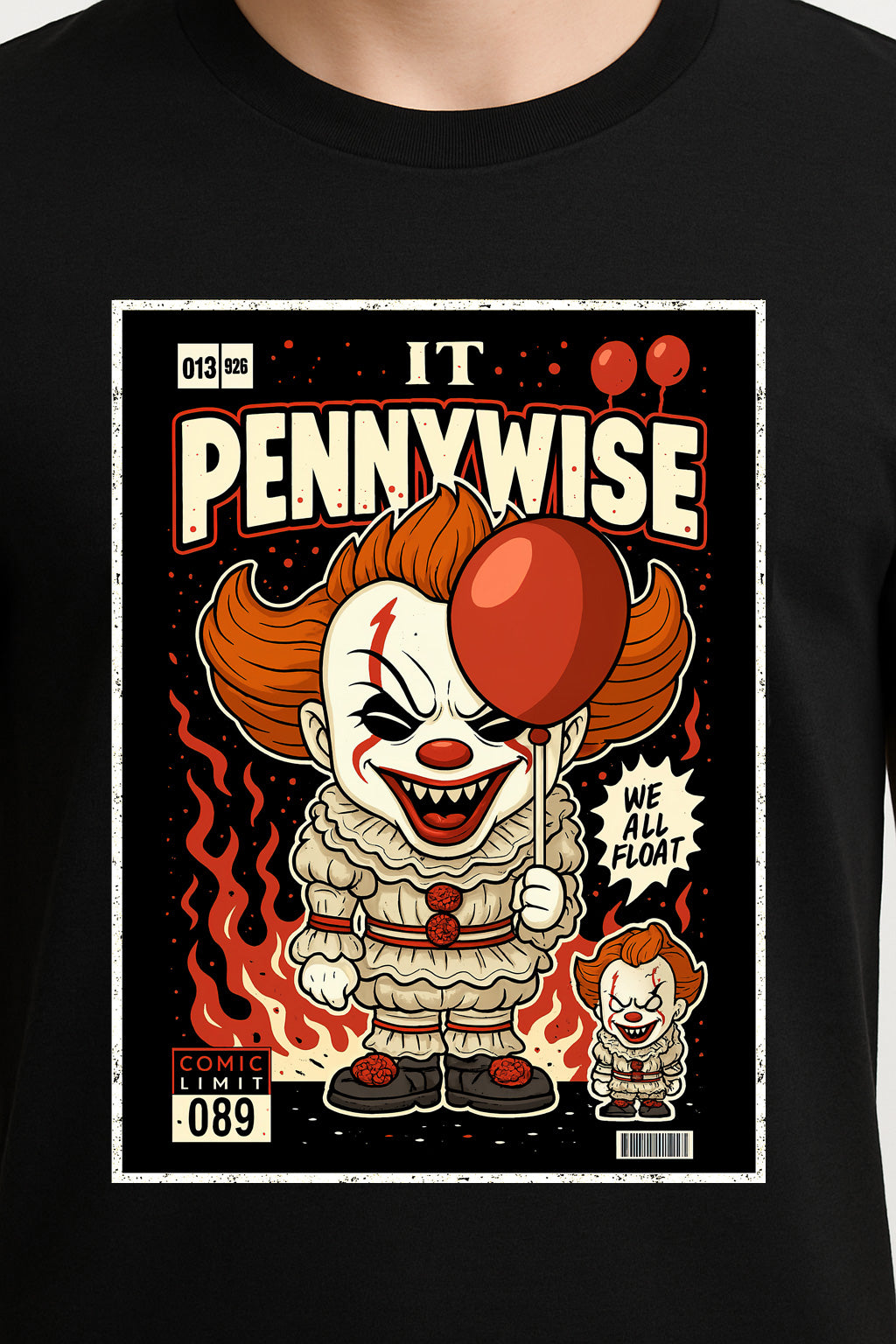 Pennywise “Float Fest” IT T-Shirt – Classic Horror Deadlights Tour ’89 Tee