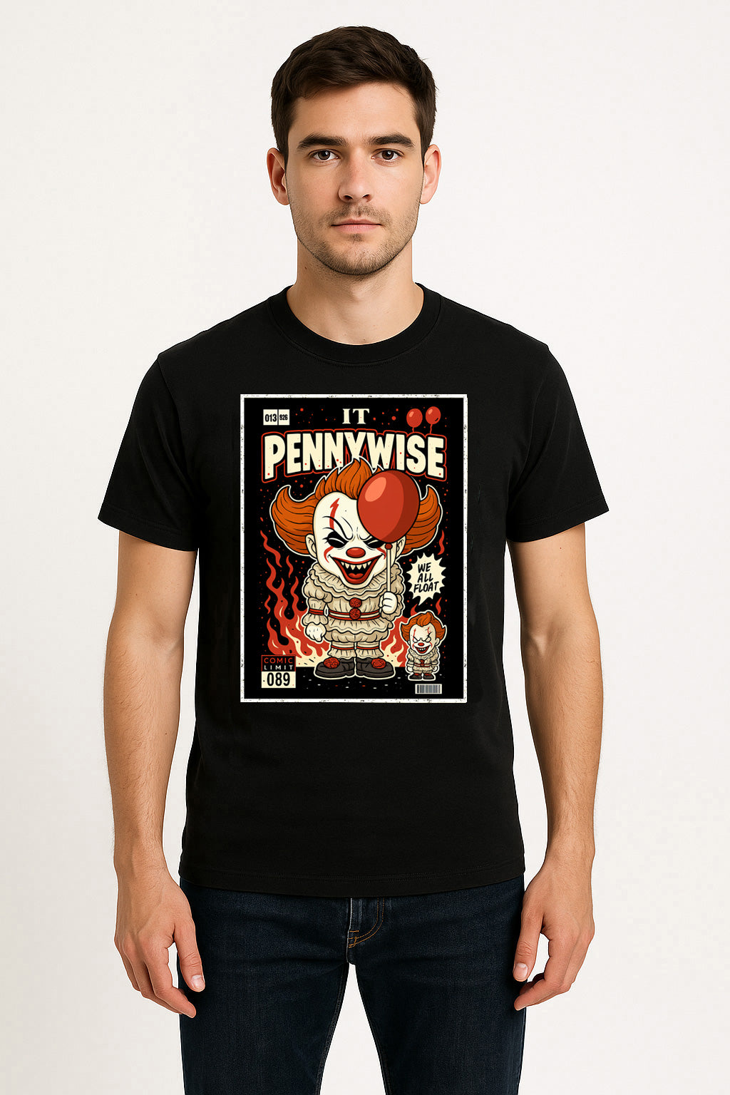 Pennywise “Float Fest” IT T-Shirt – Classic Horror Deadlights Tour ’89 Tee